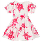 Girls White & Pink Floral Dress, 1, hi-res