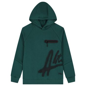 Boys Green Hooded Top
