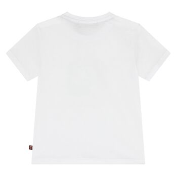 Younger Boys White Logo T-Shirt