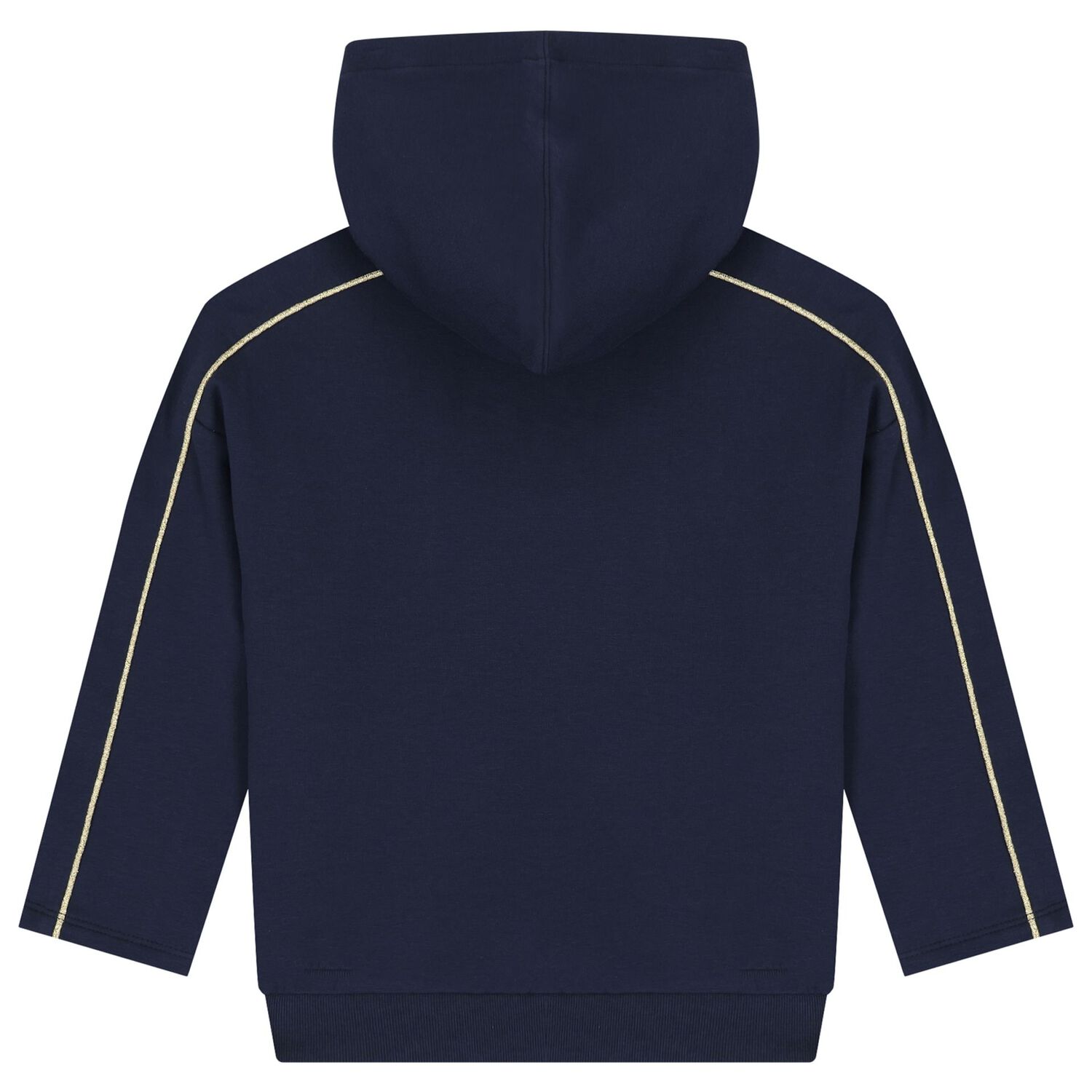 Girls Navy Blue Logo Hooded Top, 1, hi-res