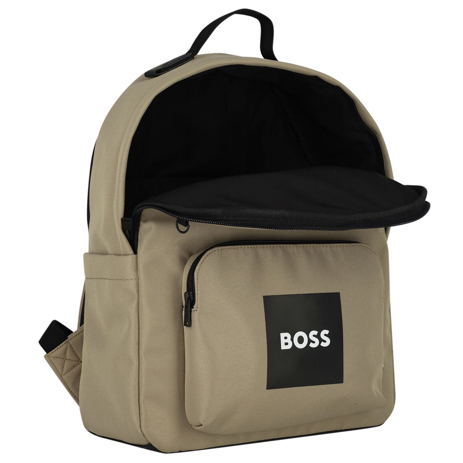 Boys Beige Canvas Backpack, 1, hi-res