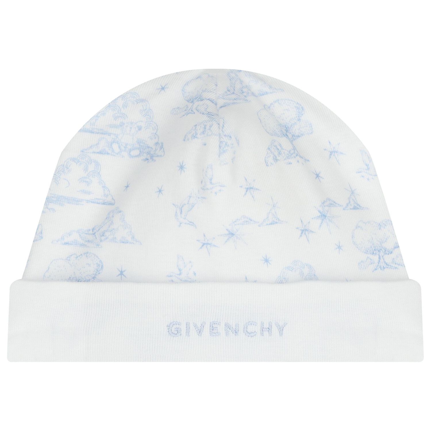 Baby Boys White & Blue Toile De Jouy Babygrow Gift Set, 1, hi-res