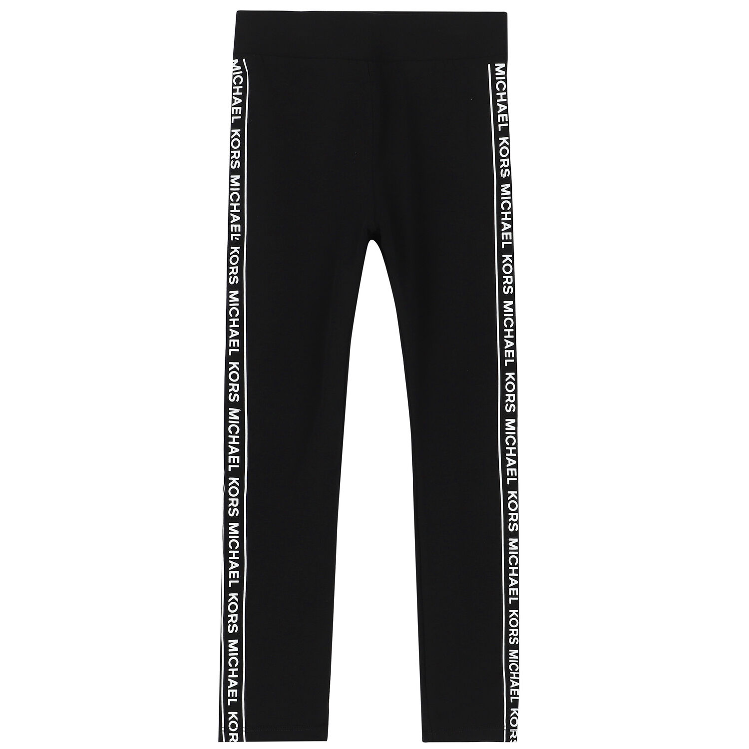 Girls Black Logo Leggings, 1, hi-res