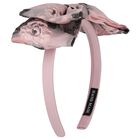Girls Pink Floral Organza Brocade Headband, 1, hi-res