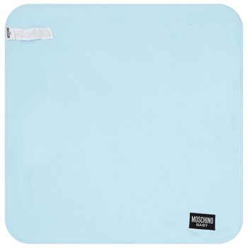 Blue Teddy Bear Logo Baby Blanket