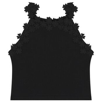 Girls Black Lace Top