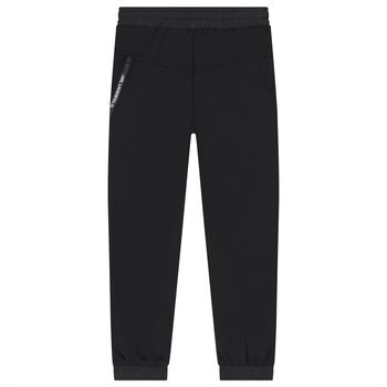 Boys Black Logo Joggers