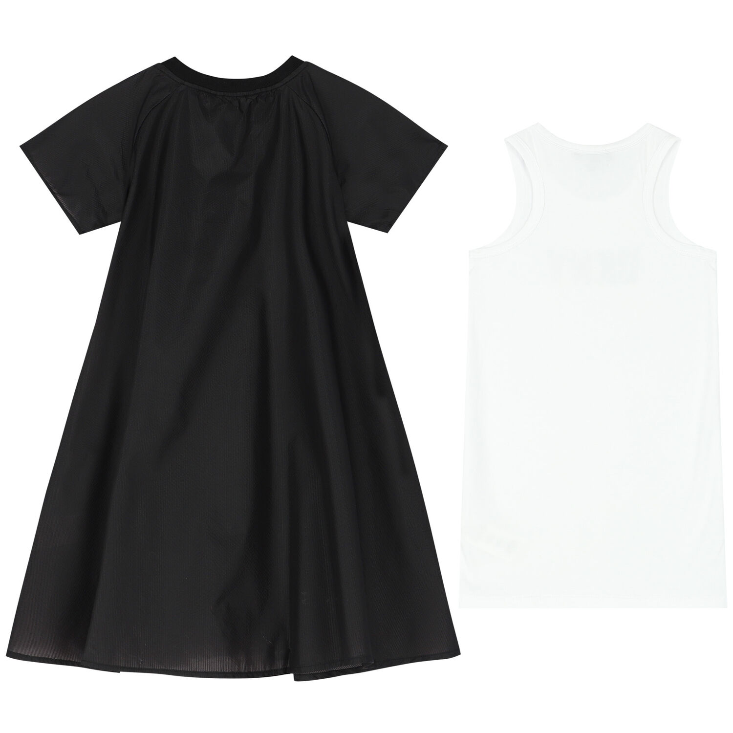 Girls Black & White Logo Dress Set, 1, hi-res
