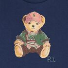 Baby Boys Navy Blue Polo Bear Romper, 1, hi-res