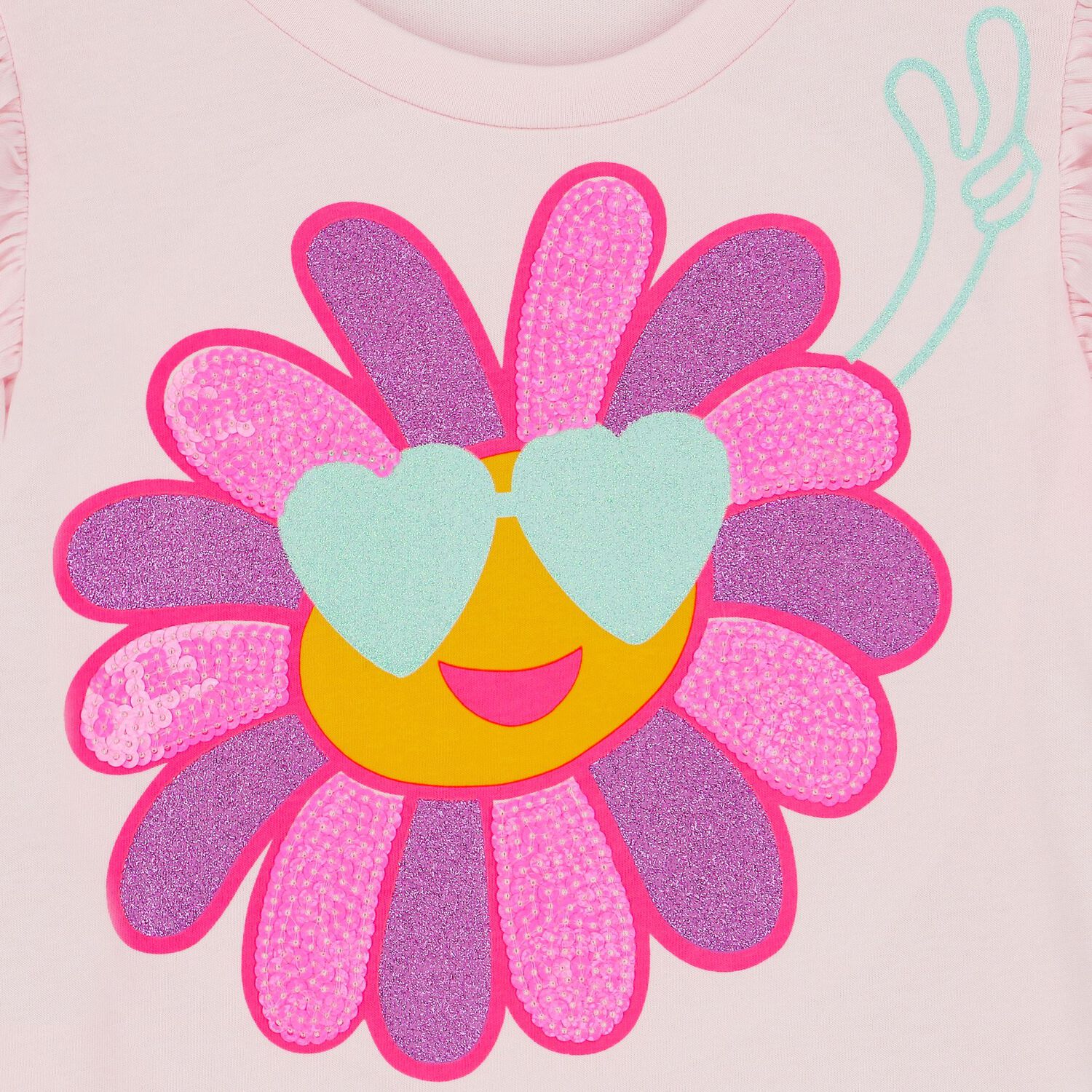 Girls Pink Flower T-Shirt, 1, hi-res