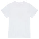 Girls White Logo T-Shirt, 1, hi-res
