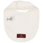 Baby Girls Ivory & Gold Logo Babygrow, Hat & Bib Gift Set, 1, hi-res