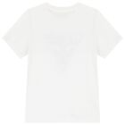 Boys White Logo T-Shirt, 1, hi-res