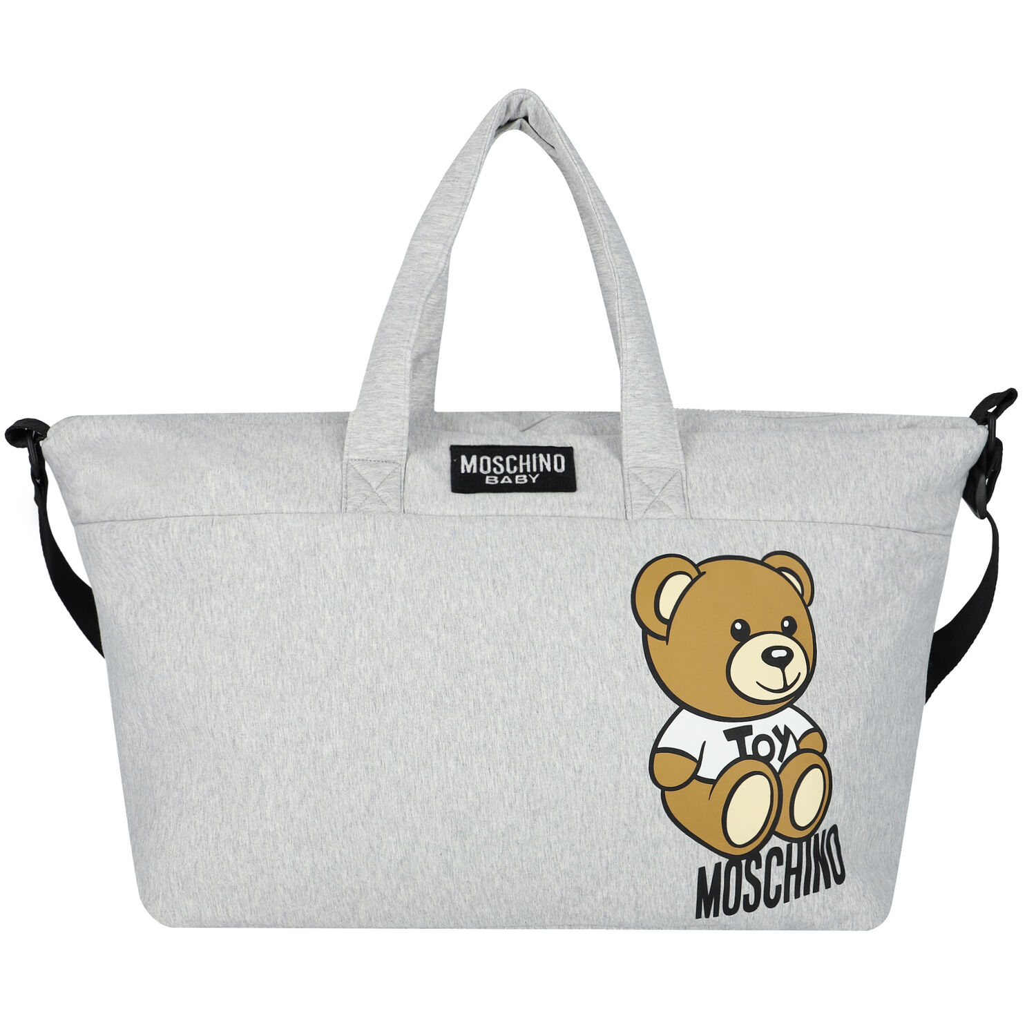Grey Teddy Bear Logo Baby Changing Bag, 3, hi-res