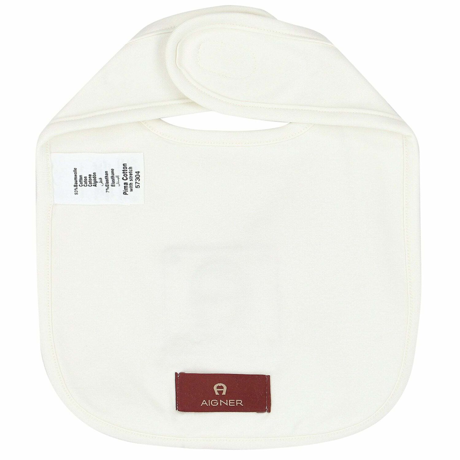 Ivory & Gold Logo Baby Bib, 1, hi-res