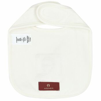 Ivory & Gold Logo Baby Bib