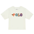 Girls Ivory Logo T-Shirt, 1, hi-res