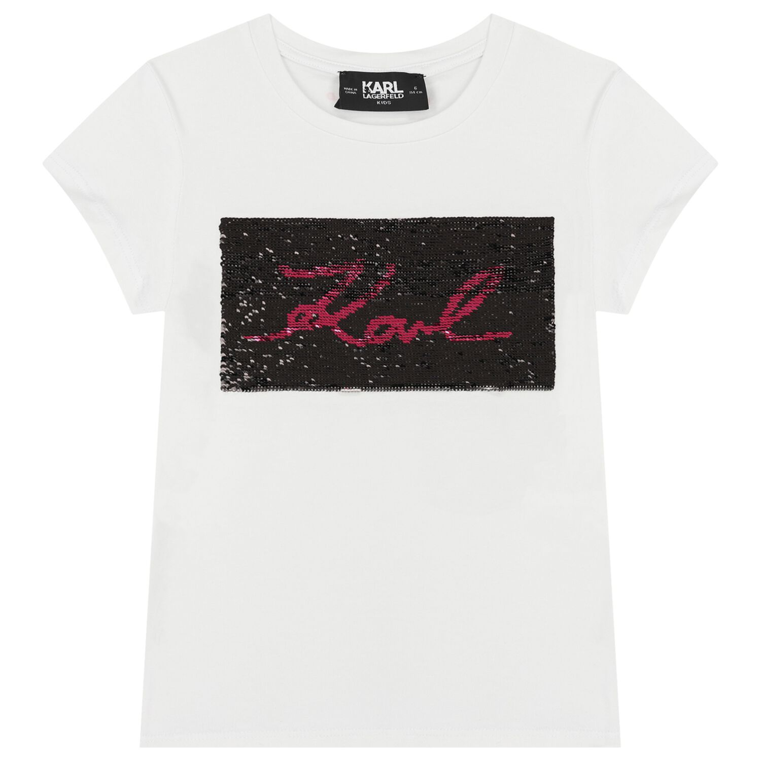 Girls White Logo T-Shirt, 2, hi-res image number null