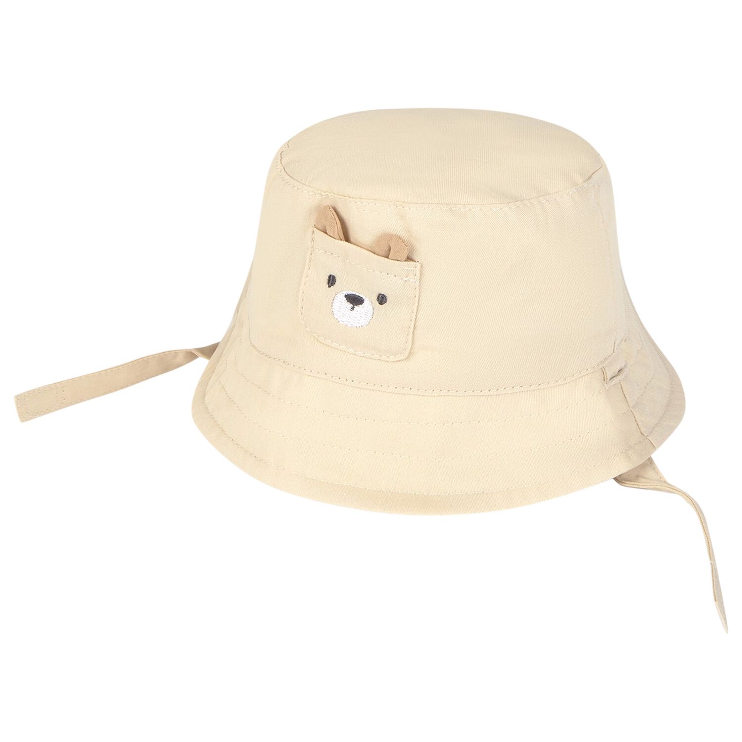 Ivory & Beige Reversible Baby Sun Hat, 2, hi-res image number null