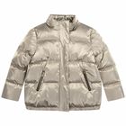 Girls Gold Logo Puffer Jacket, 1, hi-res
