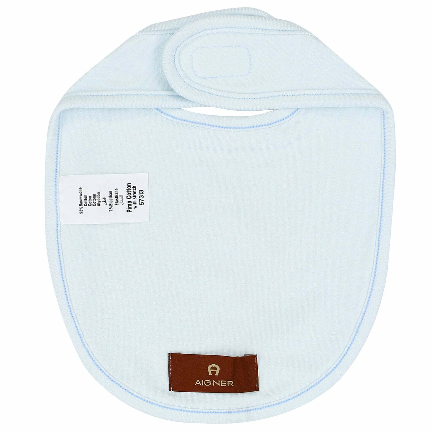 Baby Boys Blue & Gold Logo Bib, 3, hi-res image number null