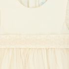 Younger Girls Ivory Tulle & Lace Dress, 1, hi-res