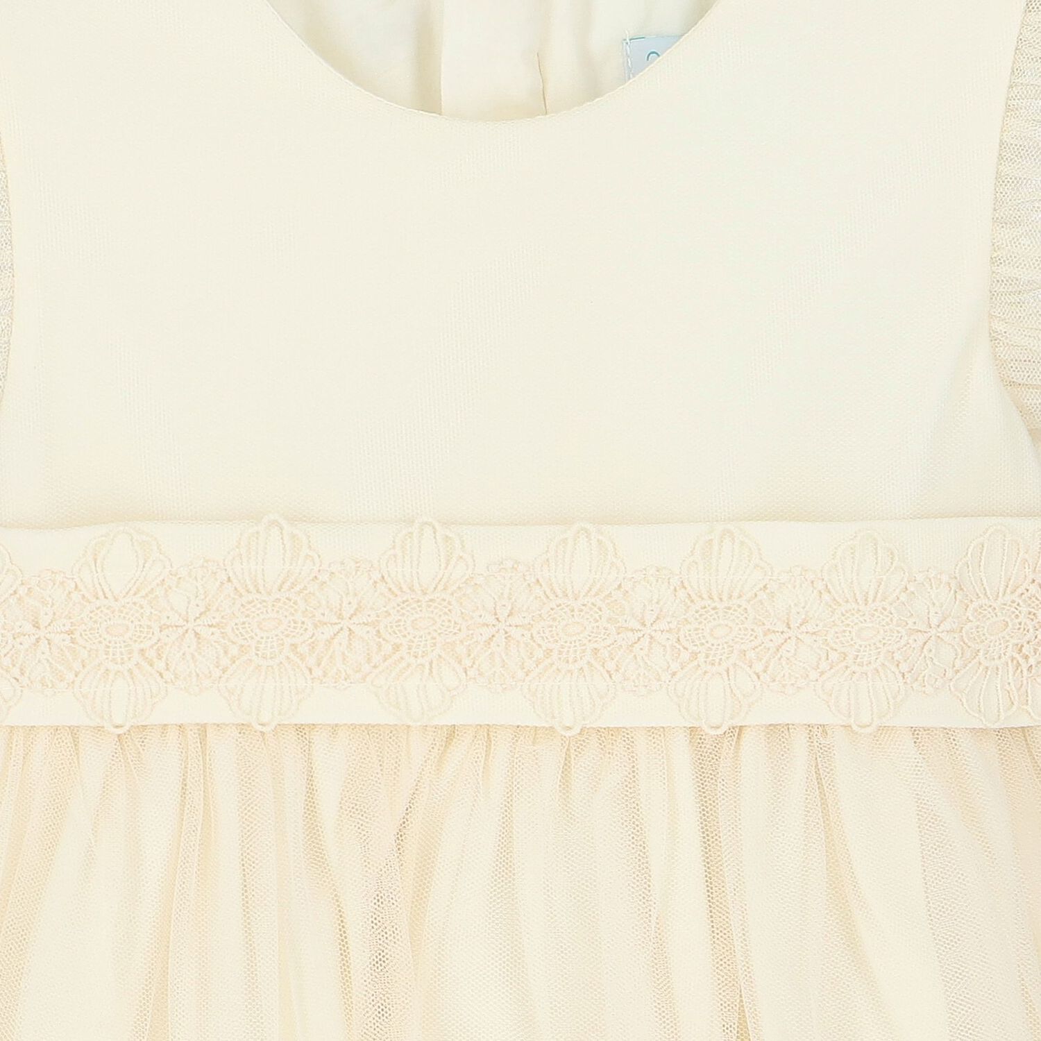 Younger Girls Ivory Tulle & Lace Dress, 1, hi-res image number null