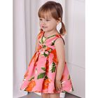 Younger Girls Pink Floral Dress, 1, hi-res