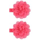 Girls Pink Flower Hairclips (2 Pack), 3, hi-res