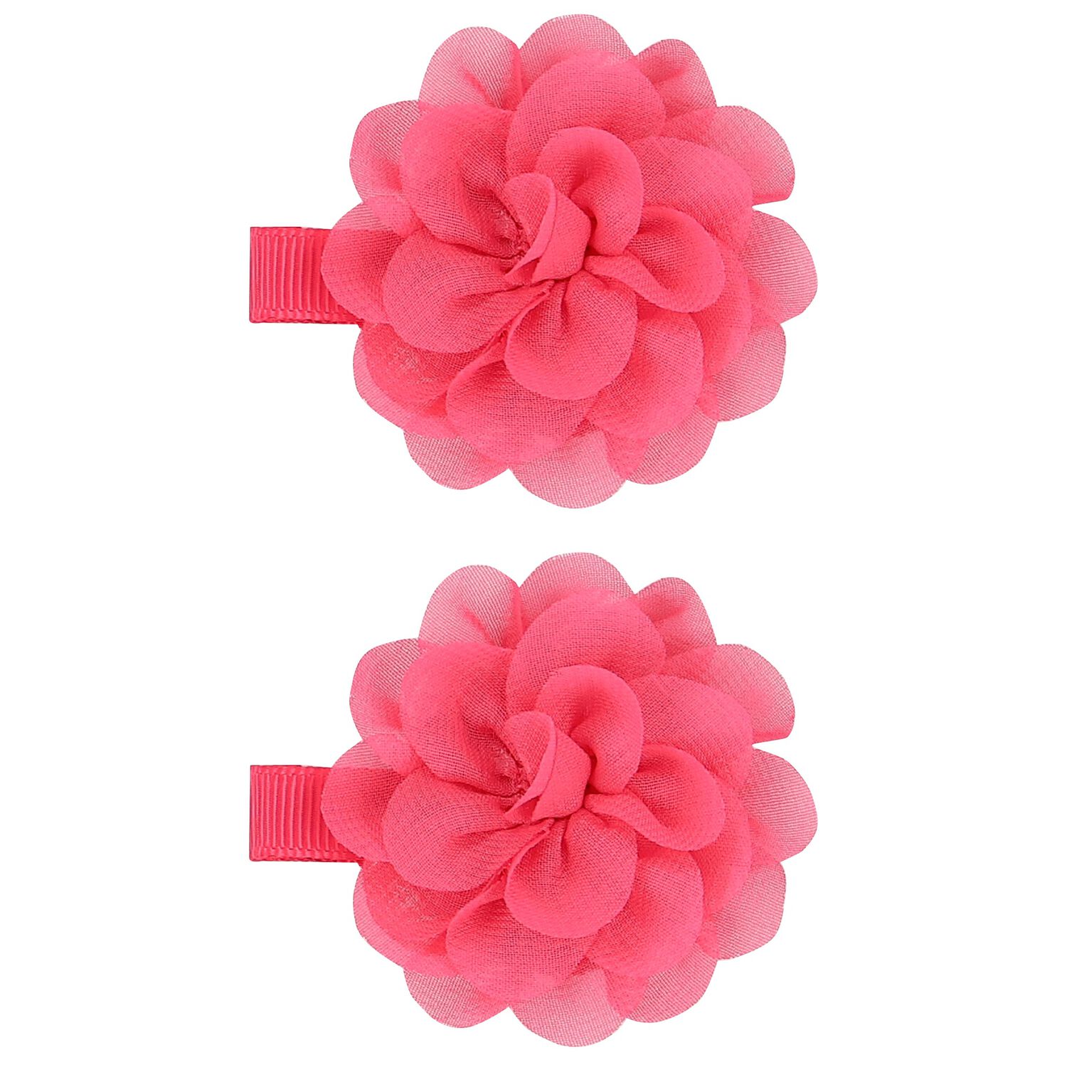 Girls Pink Flower Hairclips (2 Pack), 3, hi-res image number null