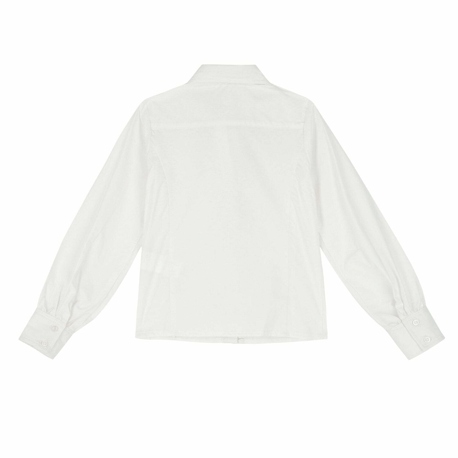 Girls White Cotton Blouse, 1, hi-res image number null