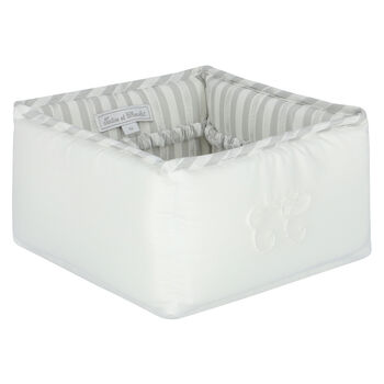 White & Grey Accessory Basket
