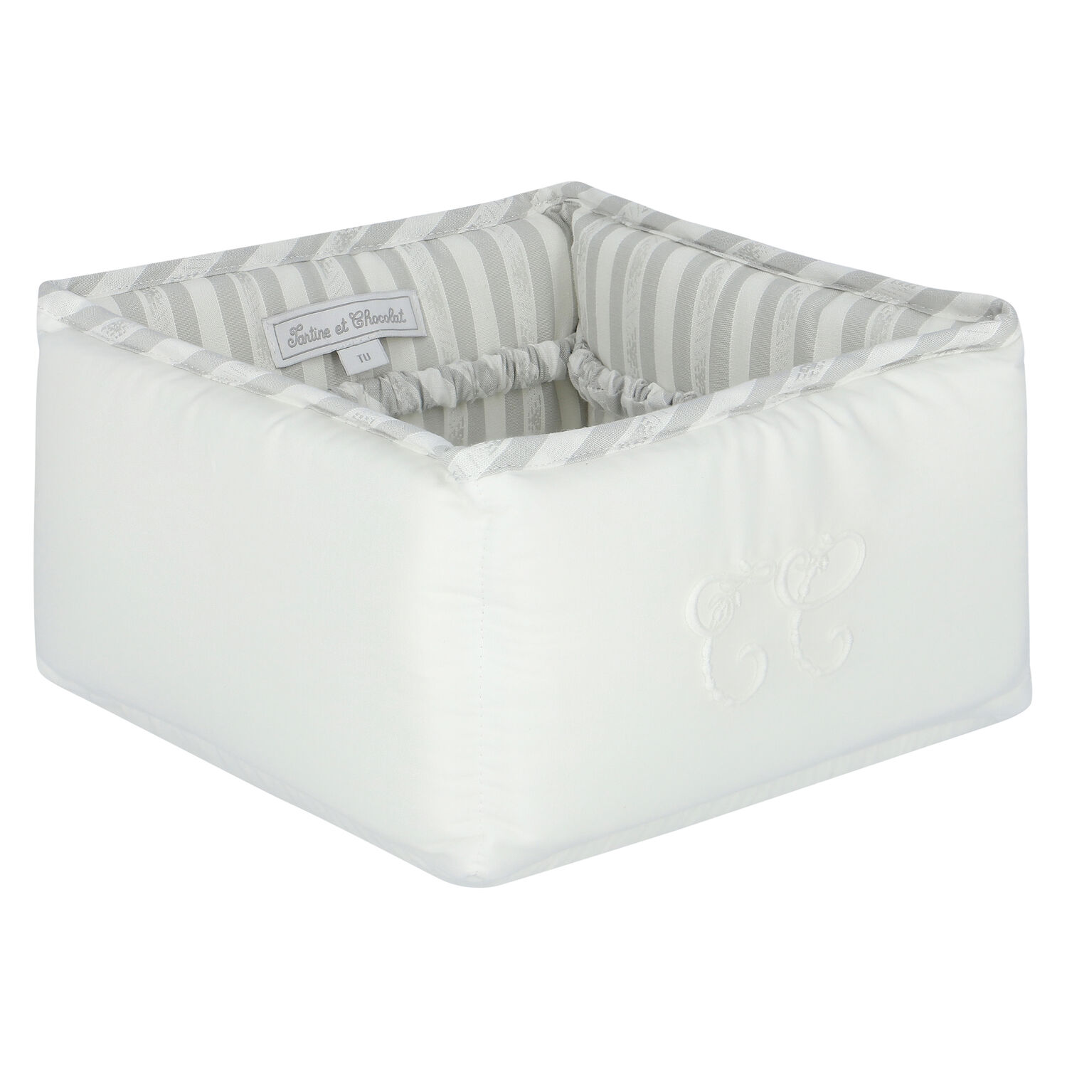 White & Grey Baby Accessory  Basket, 3, hi-res image number null