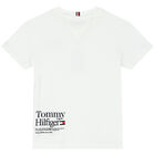 Boys White Logo T-Shirt, 1, hi-res