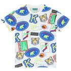 Boys White Logo T-Shirt, 1, hi-res