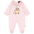 Baby Girls Pink Teddy Bear Logo Babygrow, 2, hi-res