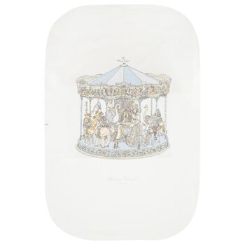 Baby Boys White & Blue Carousel Fitted Sheet