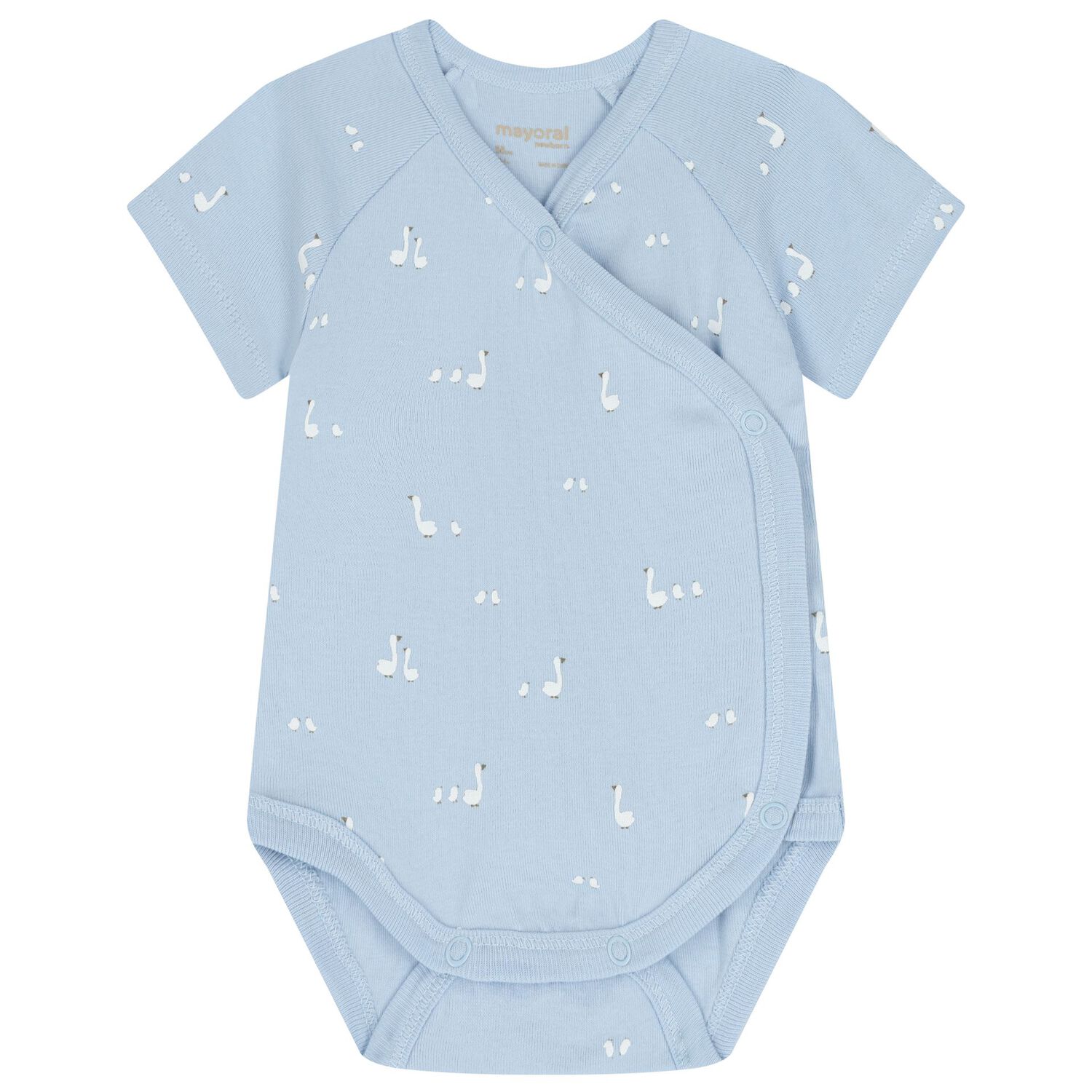 Baby Boys White & Blue Bodysuits ( 2-Pack ), 3, hi-res