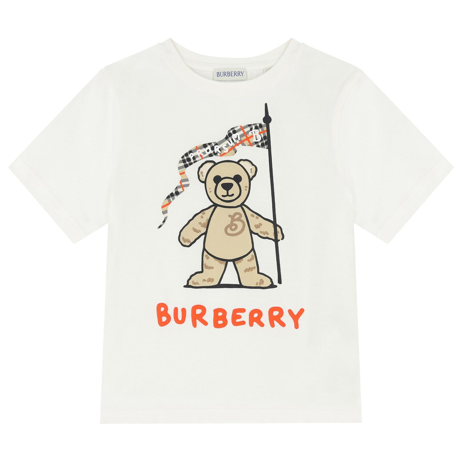 White Logo Thomas Bear T-Shirt, 1, hi-res