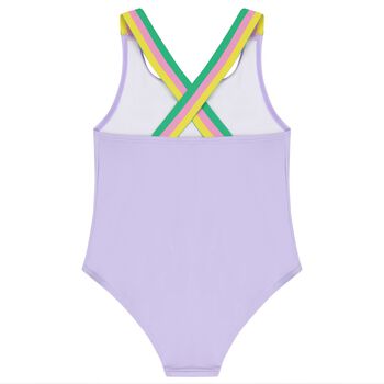 Girls Purple Star Swimsuit