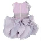 Girls Purple Flower Organza Dress, 1, hi-res