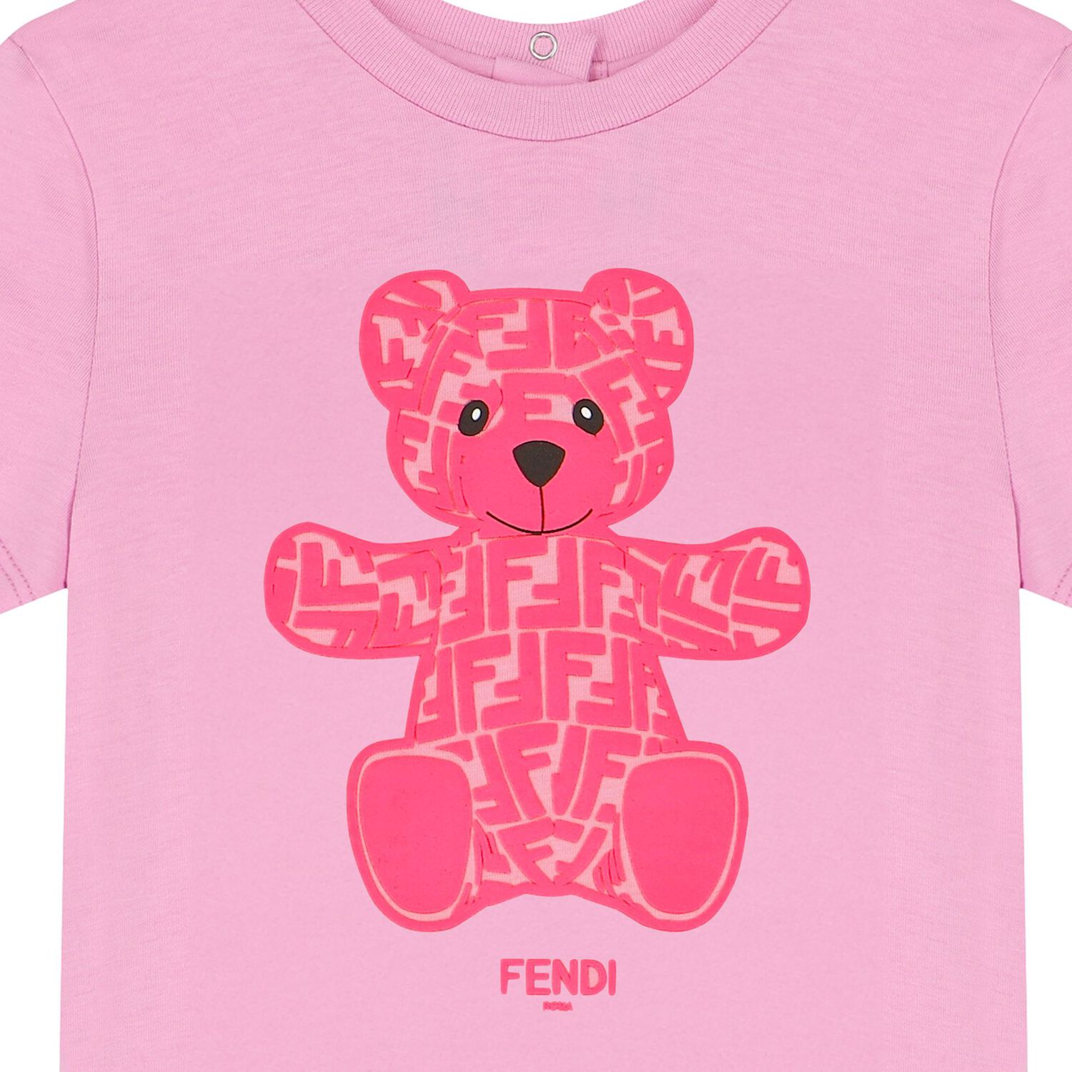 Younger Girls Pink Teddy Logo T-Shirt, 1, hi-res image number null