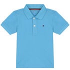 Baby Boys Blue Logo Polo Shirt, 1, hi-res