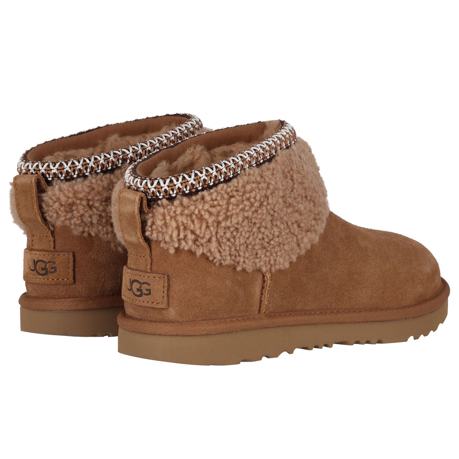 Girls Chestnut Brown Classic Ultra Mini Suede Boots, 1, hi-res