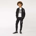 Boys Black Logo Zip Up Top, 1, hi-res