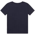 Boys Navy Logo T-Shirt, 3, hi-res