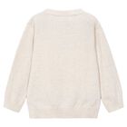 Boys Beige Knitted Jumper, 2, hi-res