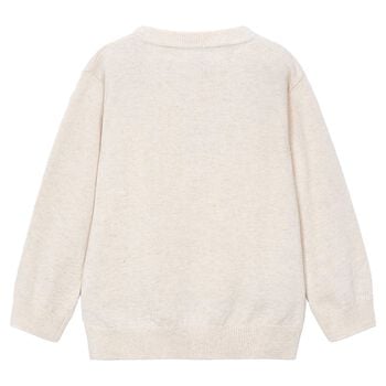 Boys Beige Knitted Jumper