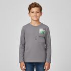 Boys Grey Long Sleeve Top, 3, hi-res