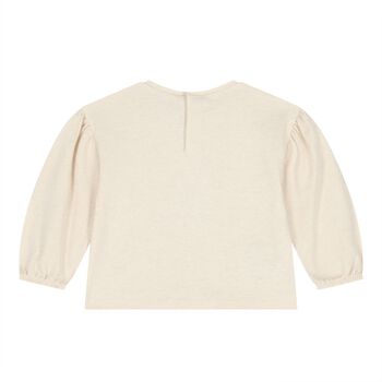 Younger Girls Beige Printed Long Sleeve Top
